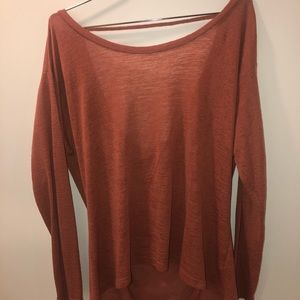 Brandy Melville Knit Long Sleeve Backless Shirt